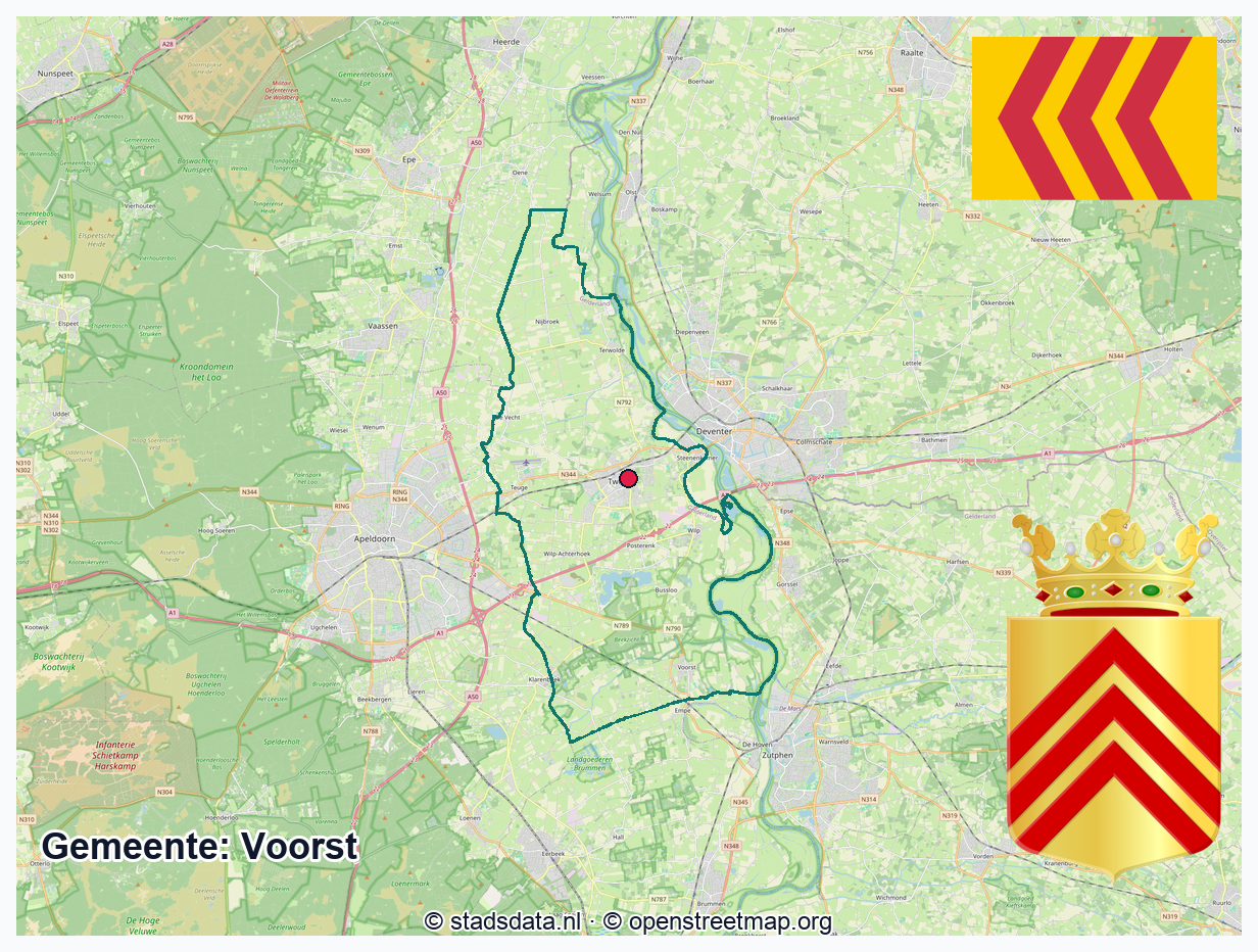 Schematische gemeentegrens Voorst