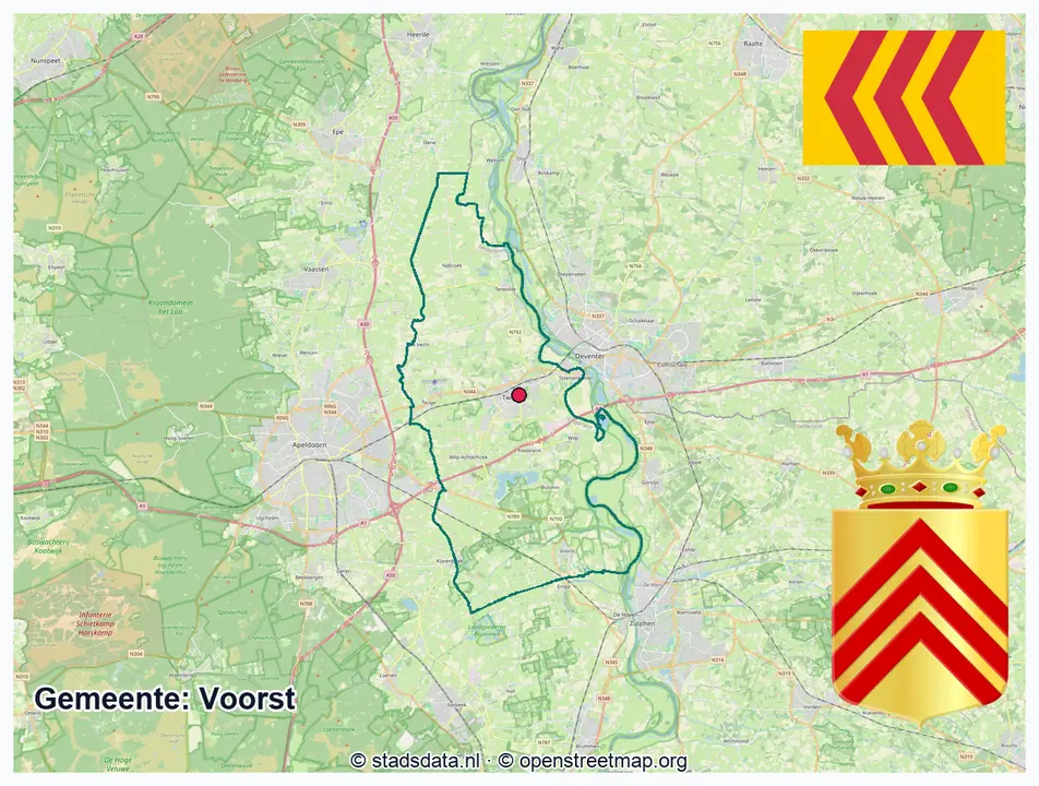 Schematische gemeentegrens Voorst